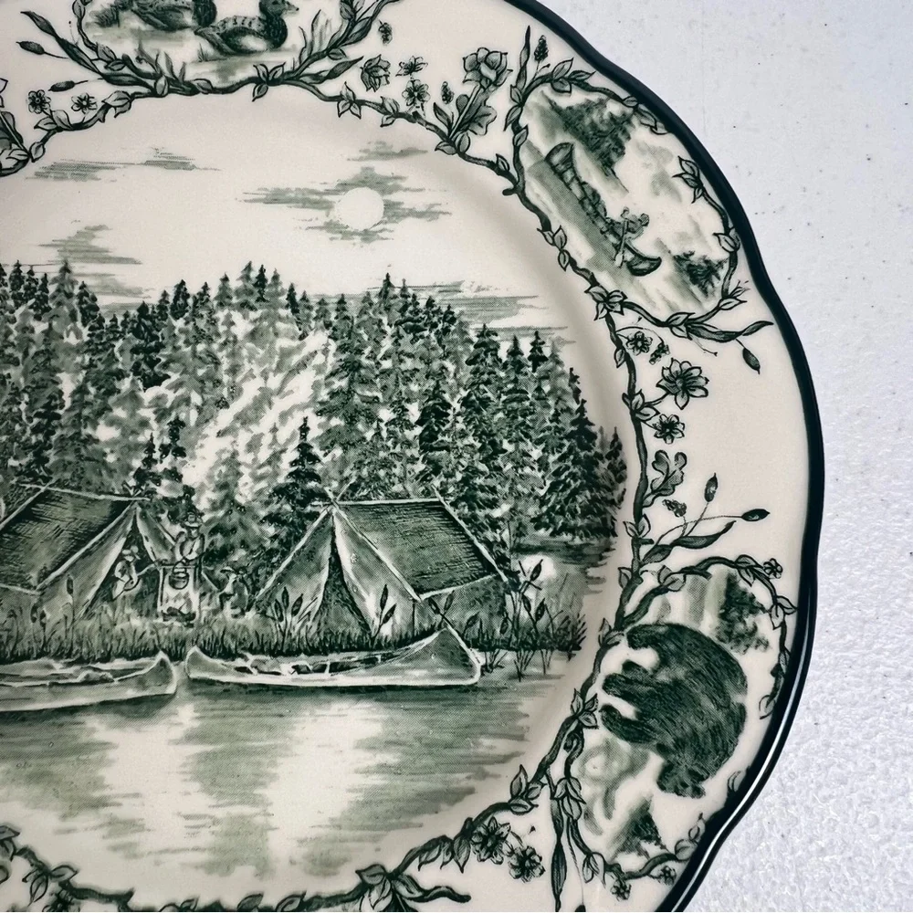International Bob Timberlake Camp Green Salad Plate 7 7/8” Lodge Outdoors - Picture 4 of 7